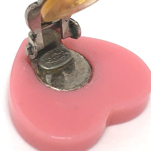 CHANEL Pink Heart Earrings - Picture 4 of 6